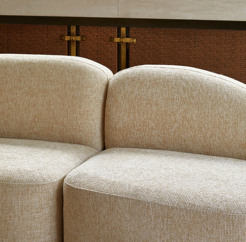 Inspiration TODD Canapés modulables Beige Tweed / Bois