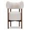 CAROL Fauteuils Blanc / Marron Bouclette / Bois