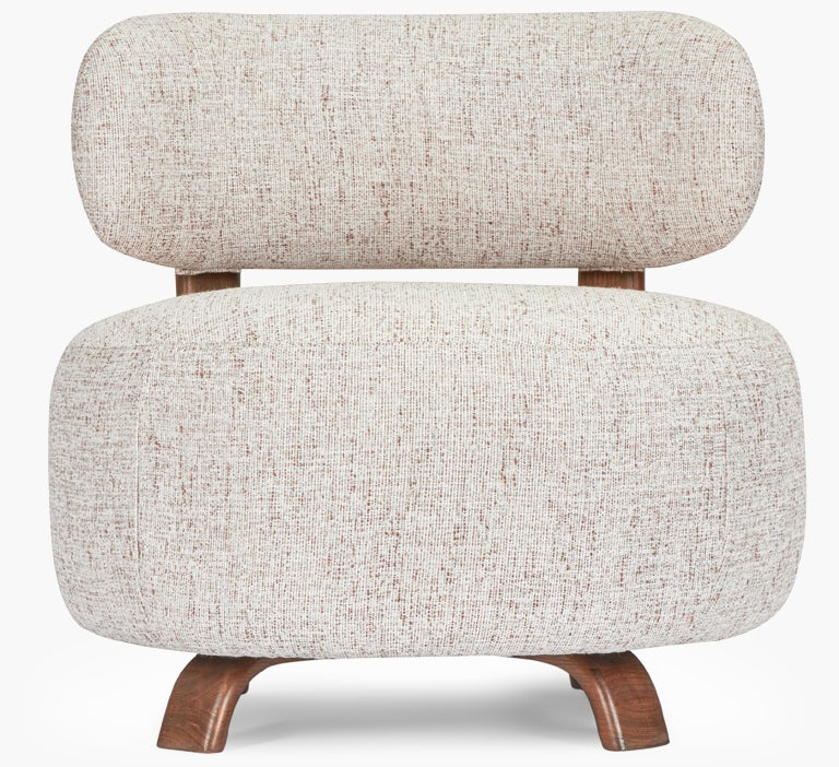 Reposapiés puf sillón sofá salón madera diseño escandinavo Sylt