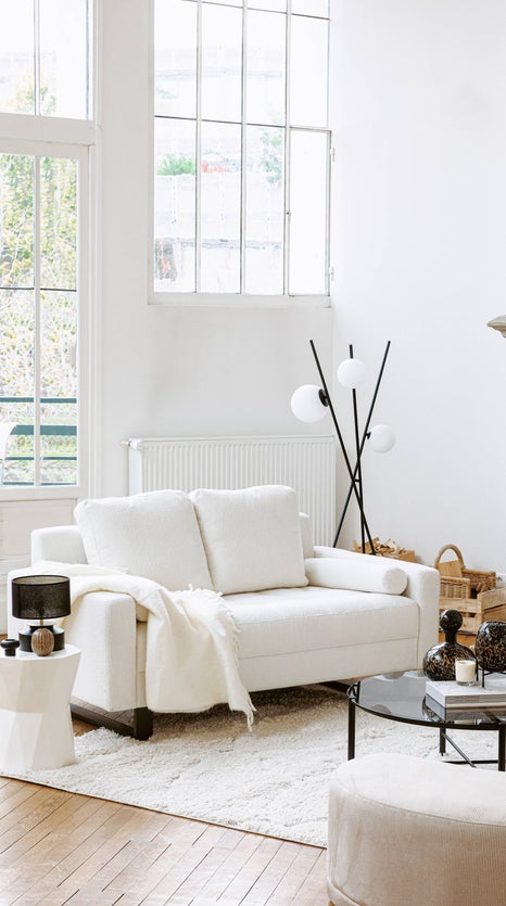 Inspiration MIDNIGHT 2 Seater Sofas Blue / Black Velvet / Metal