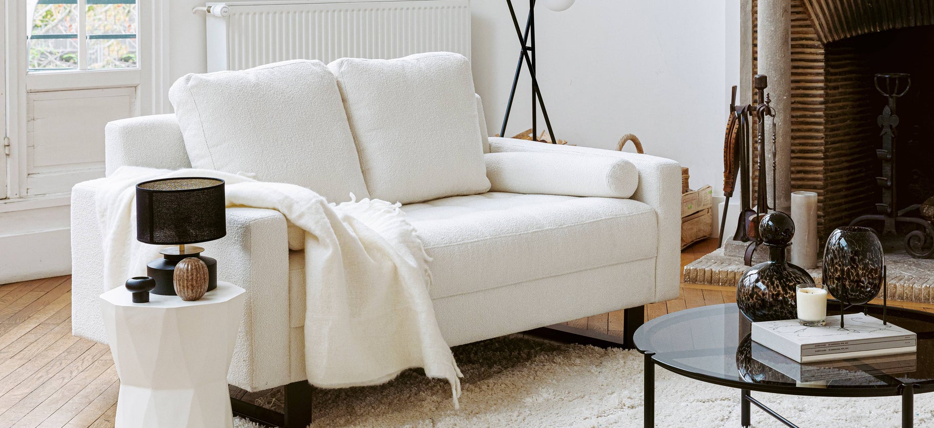 Inspiration MIDNIGHT 2 Seater Sofas Blue / Black Velvet / Metal