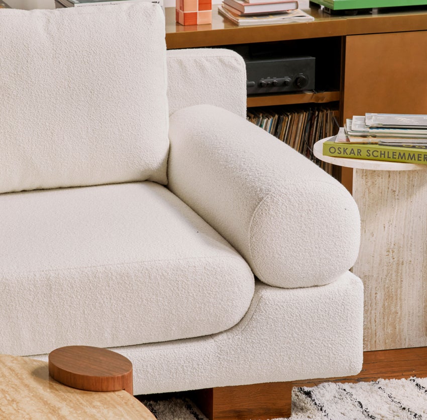 Inspiration OMNIGHT 3 Seater Sofas White Curl / Wood