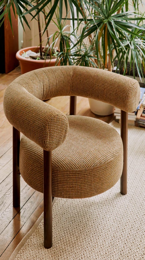 Inspiration CAROL Sessel Tweed in Miami Gelb Tweed