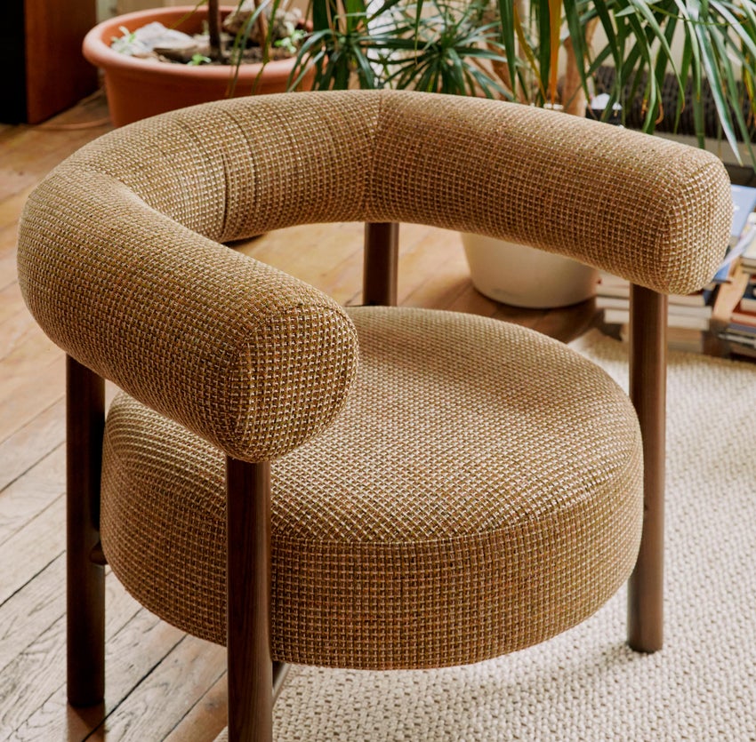 Inspiration CAROL Armchairs Jaune Miami Tweed