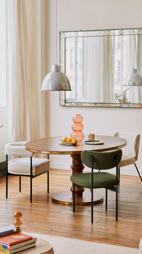 Inspiration FRIDA Tables à manger Marron / Doré Bois / Métal