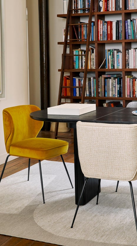 Inspiration WAYNE Dining chairs Tweed / Black Tweed / Metal