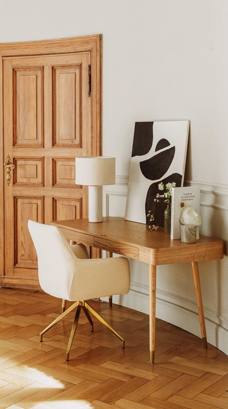 Inspiration KINGSCROSS Bürostühle Weiß / Gold Stoff / Metall