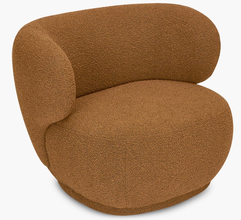 Fauteuil - Bouclette marron - NV GALLERY - GIULIA