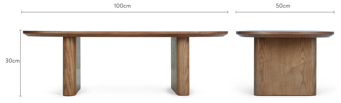DAWN Tables basses Marron Bois Dimensions