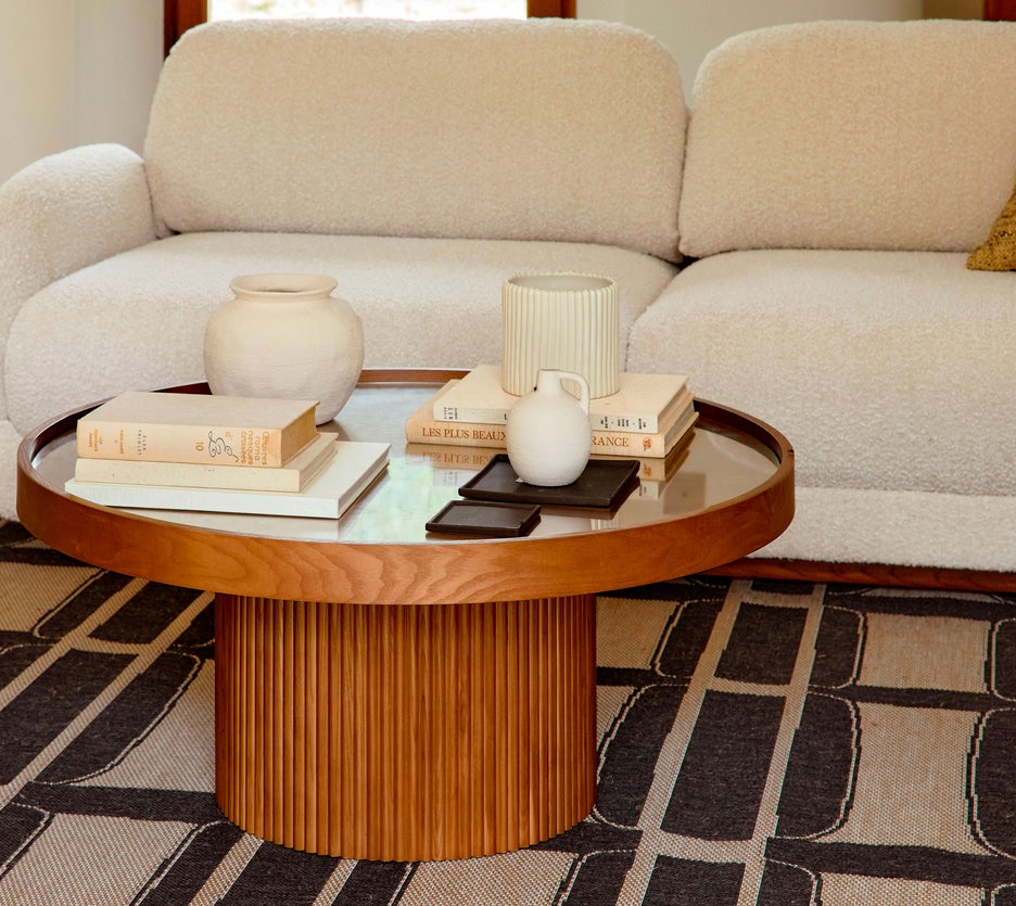 Inspiration HUDSON Coffee Tables Brown Glass / Wood