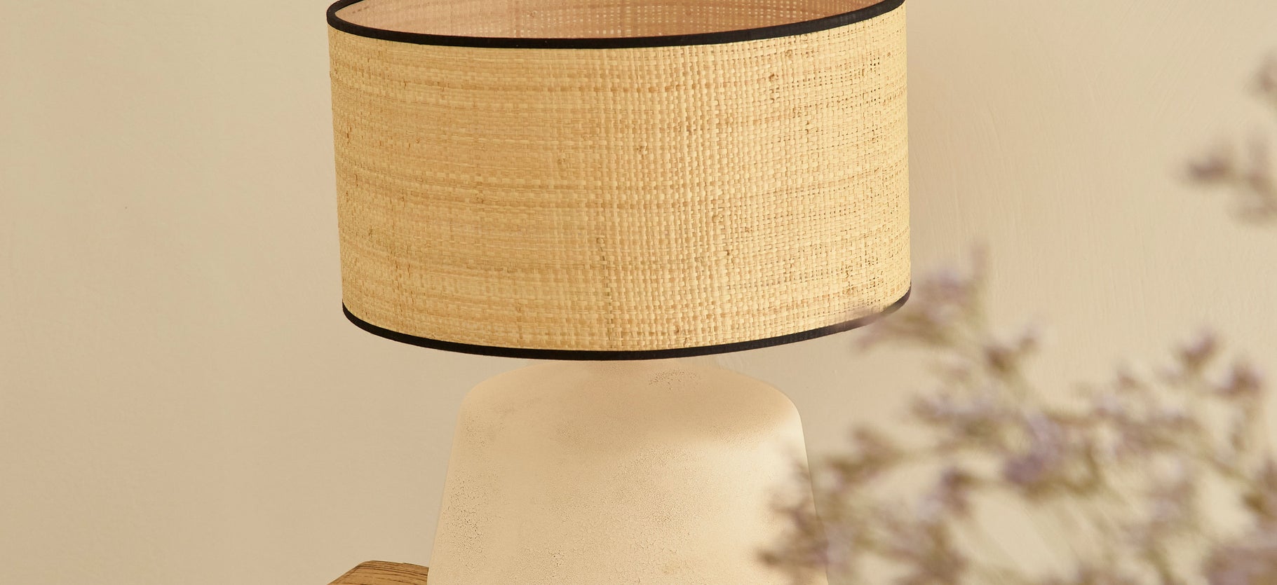 Inspiration Sulu Lampes de table Blanc / Beige Paille / Céramique