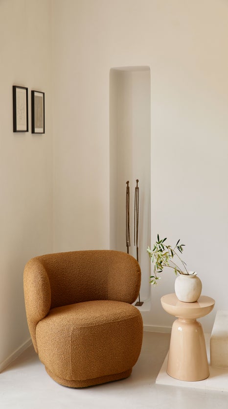 Inspiration CERSEI Tables d'appoint Beige Fibre de verre