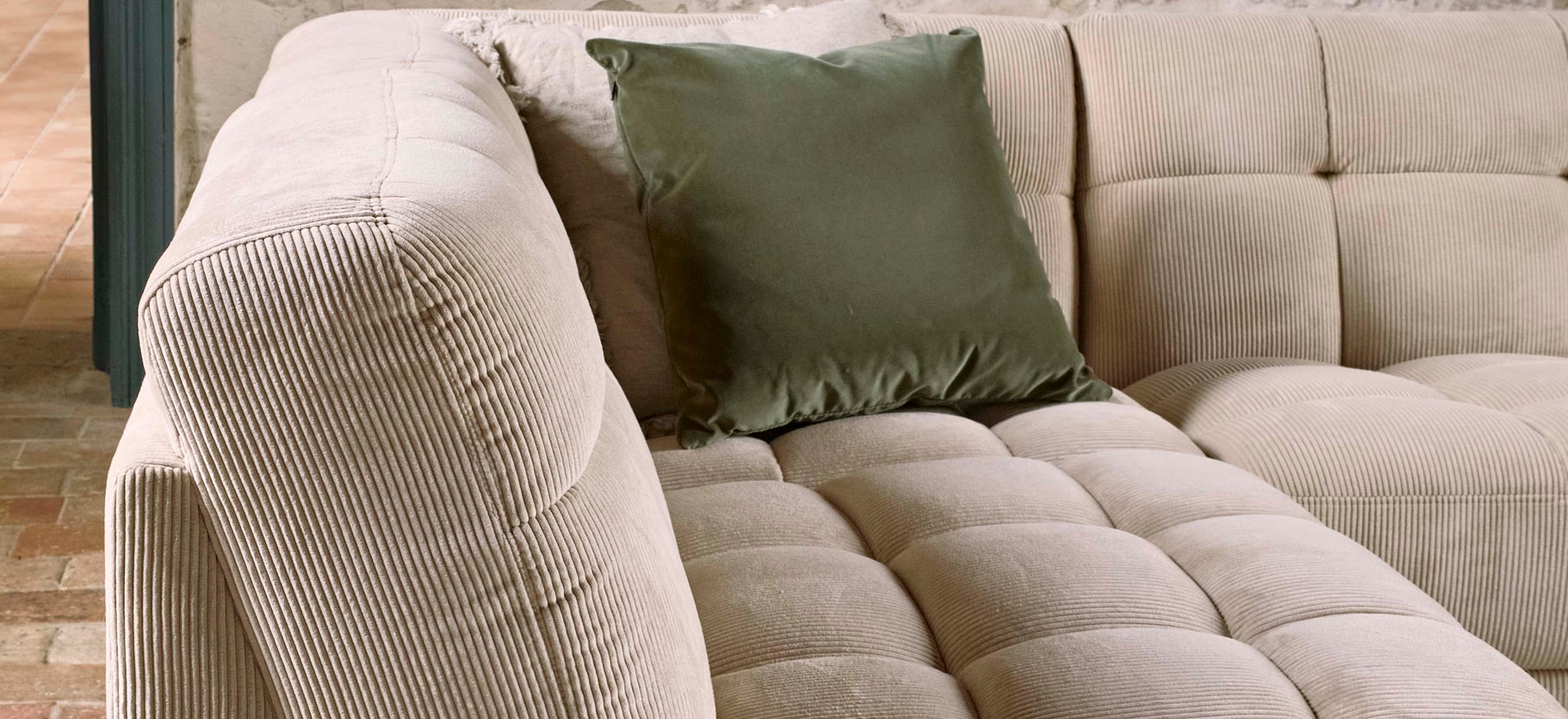 Inspiration PAUL Modular sofas White Velvet / Wood