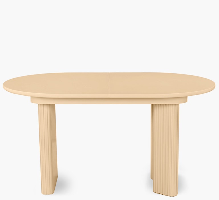 Mesa de comedor extensible de madera en color blanco lacado (36664)