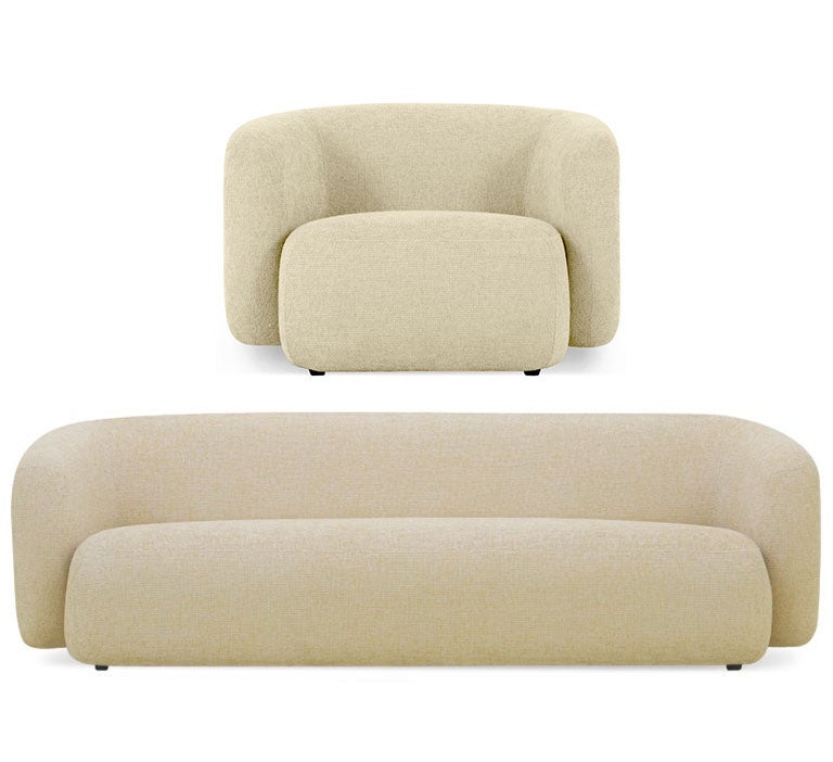 VOLTA Ensemble canapé 3 places + fauteuil, Tweed sable