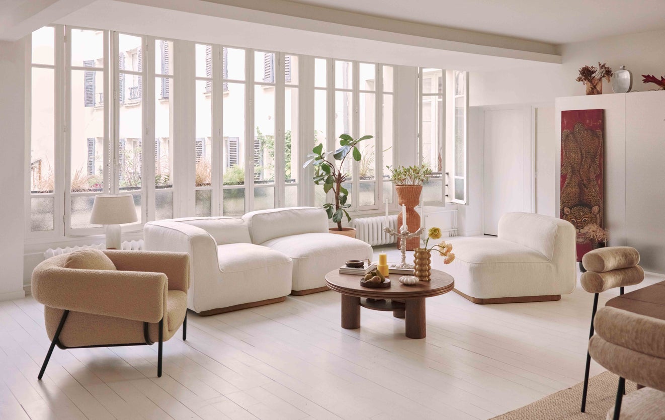 Inspiration TALMA Modulsofas Blanc Bouclette