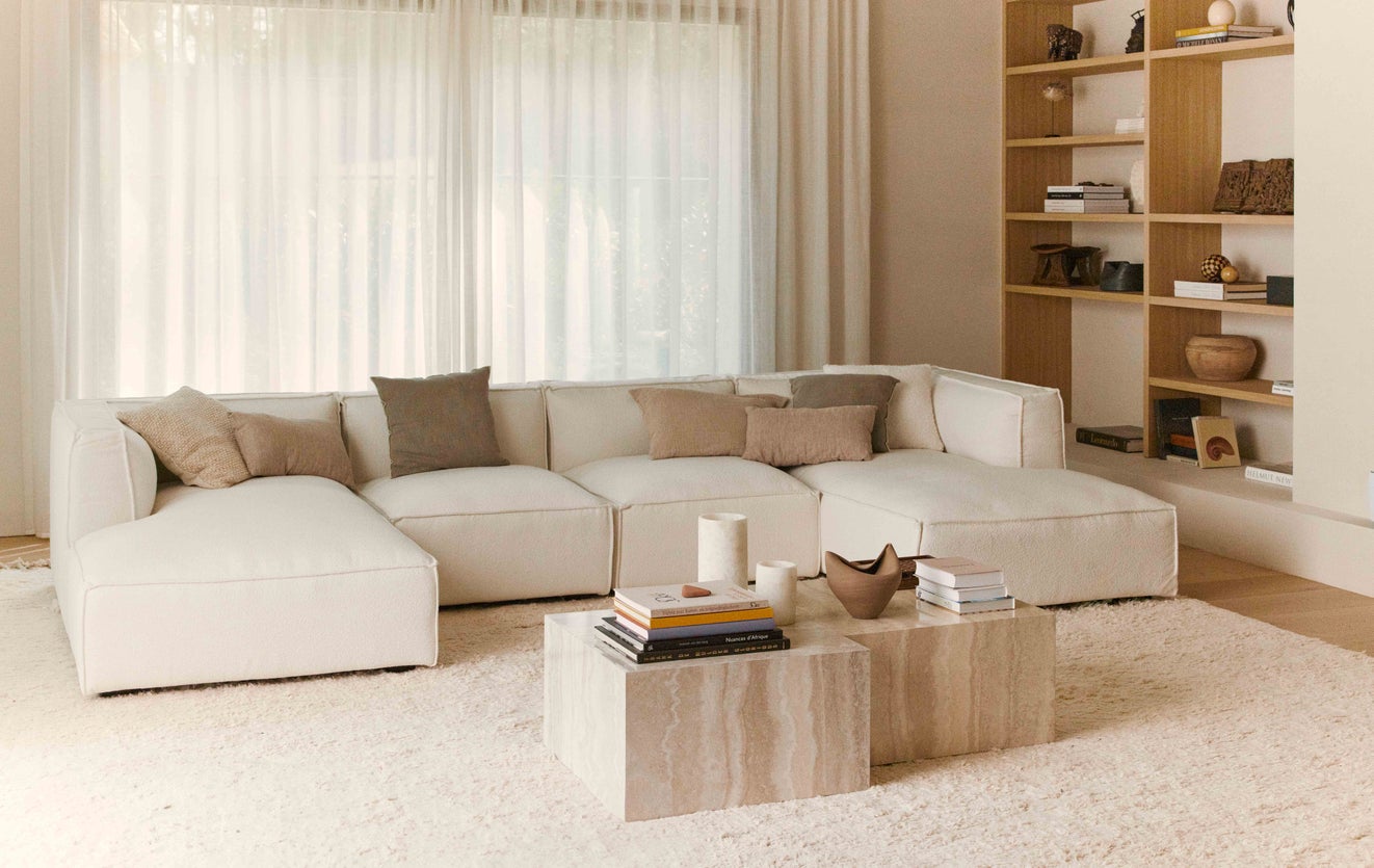 Inspiration AUSTER Modulsofas Blanc Bouclette