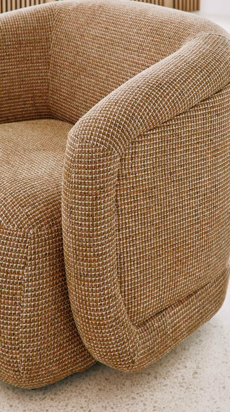 Inspiration VOLTA Fauteuils Jaune Tweed / Bois