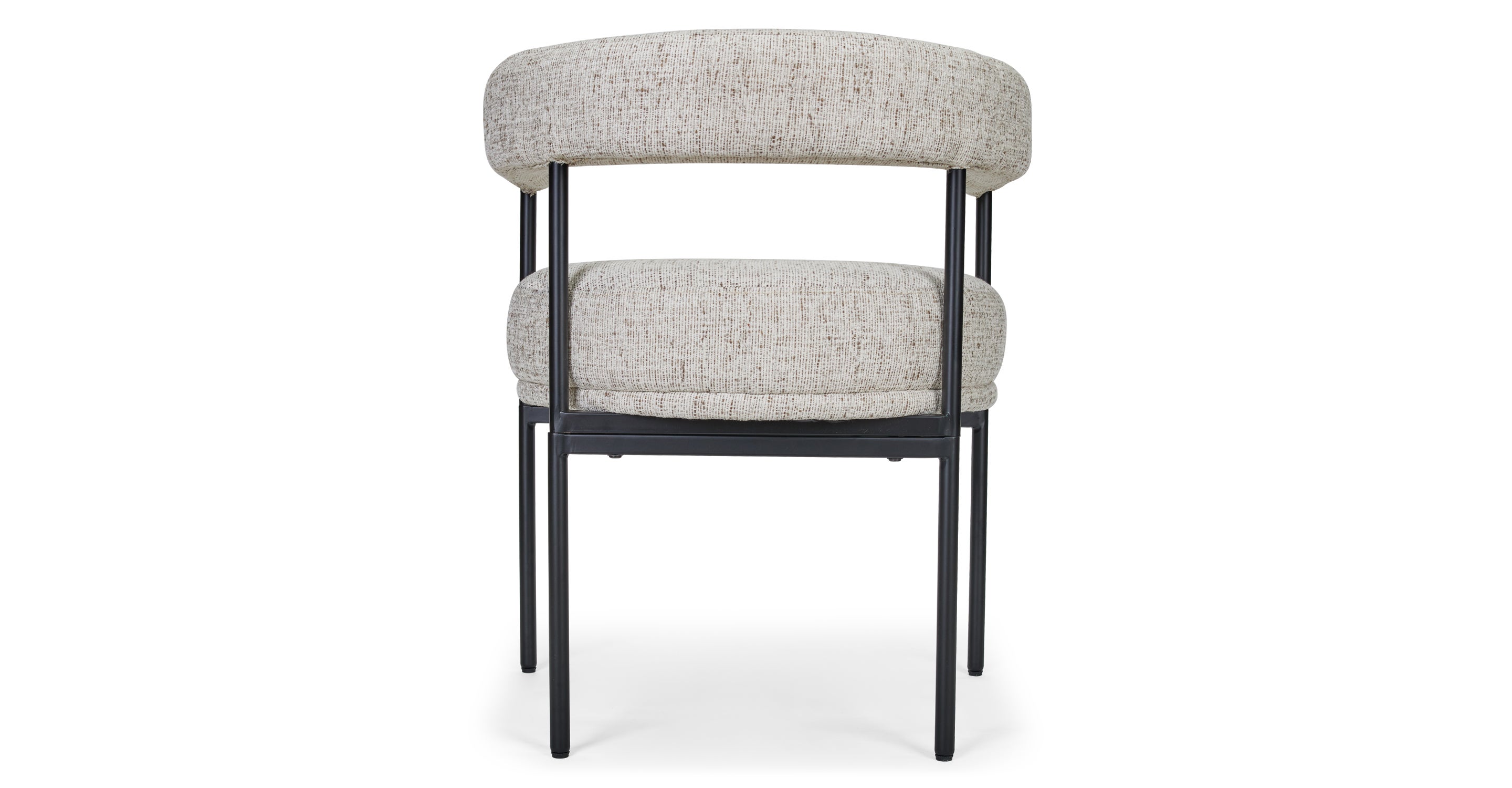 Chaise ARCADE tweed beige & metal noir - NV Gallery