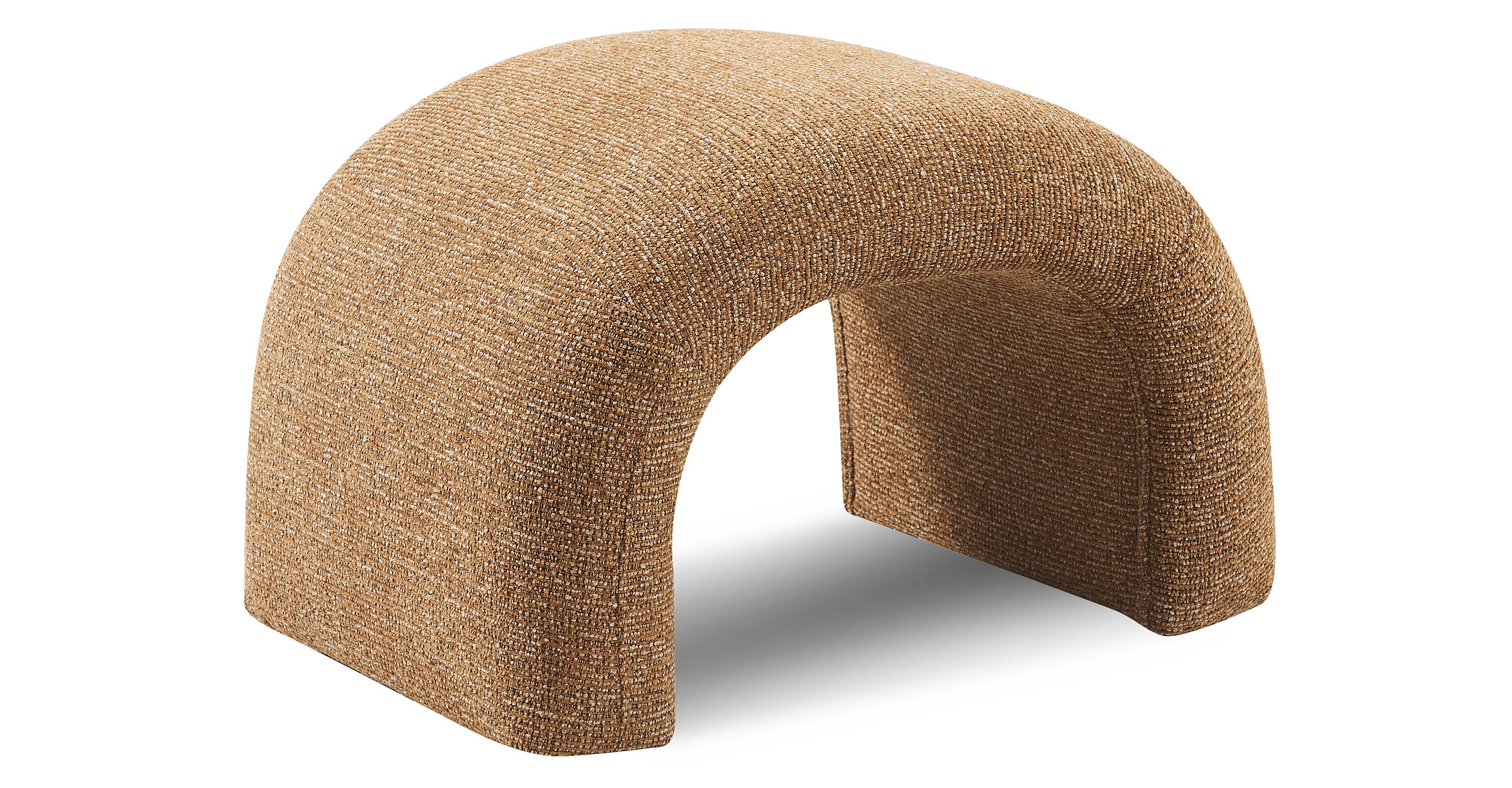 Pouf FLOW tweed marron chêne - NV Gallery