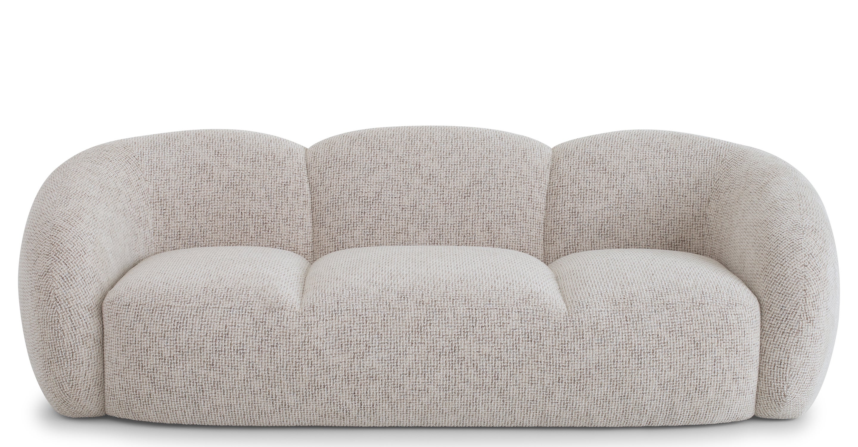 Canapé 3 places DULCIA tweed beige moucheté - NV Gallery