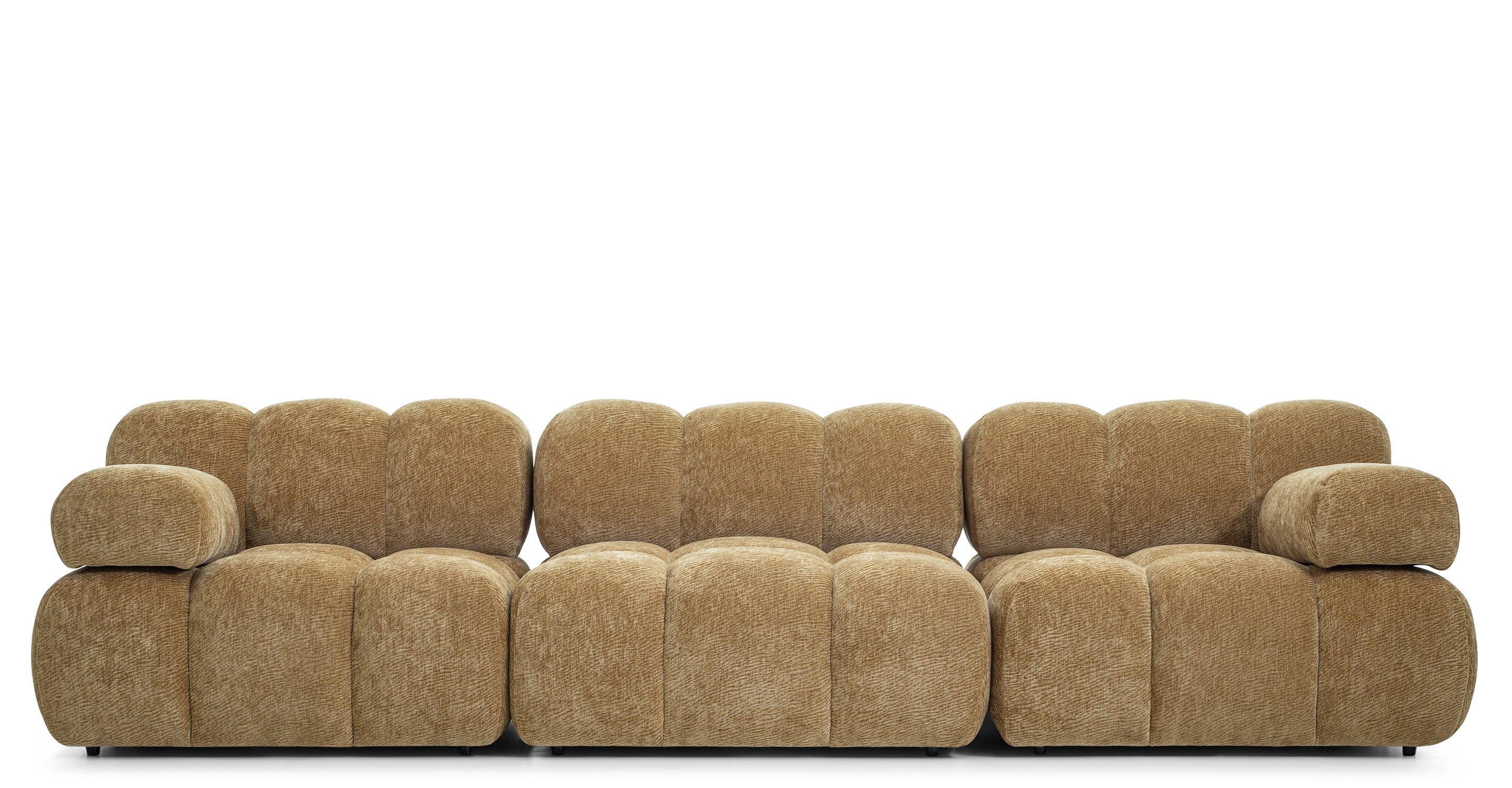 Canapé 3 places modulable WAFFLE camel crêpé - NV Gallery