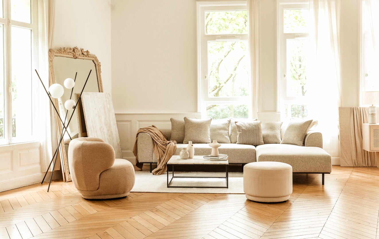 Inspiration GIULIA Armchairs Mole Textured fabric