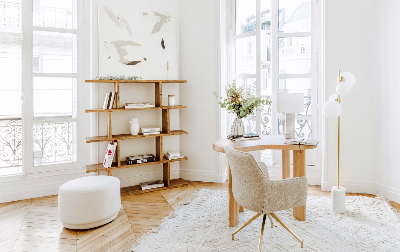 Inspiration KINGSCROSS Office Chairs Gris / Doré Tissu / Laiton