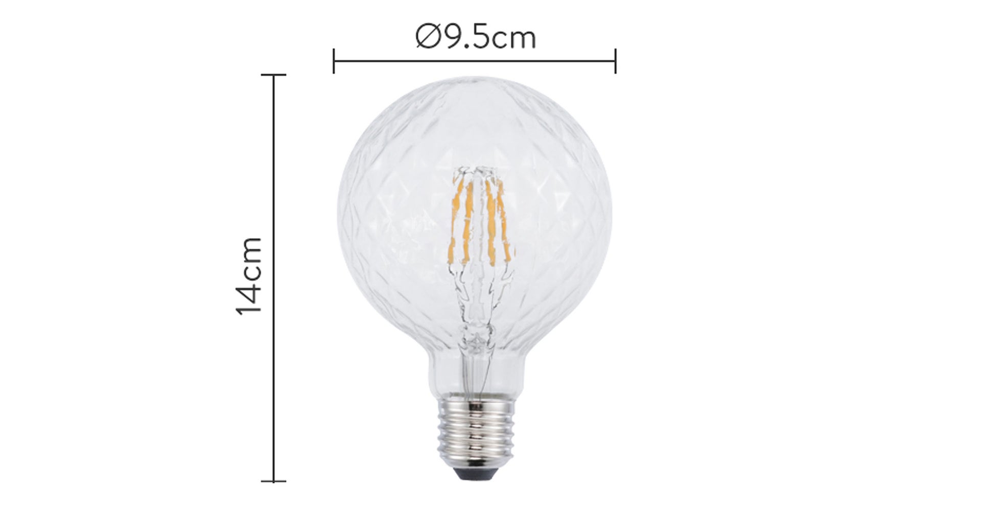 FANNING Bulbs Transparent Verre Dimensions