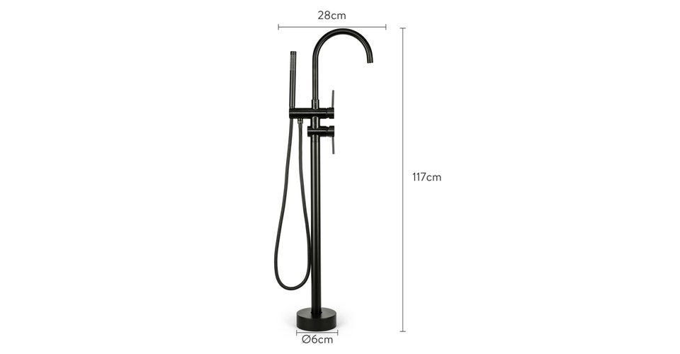 NERO Robinetterie Noir Acier Dimensions