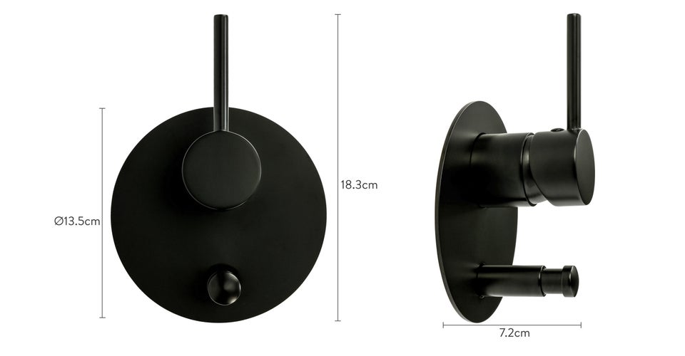 NERO Robinetterie Noir Acier Dimensions