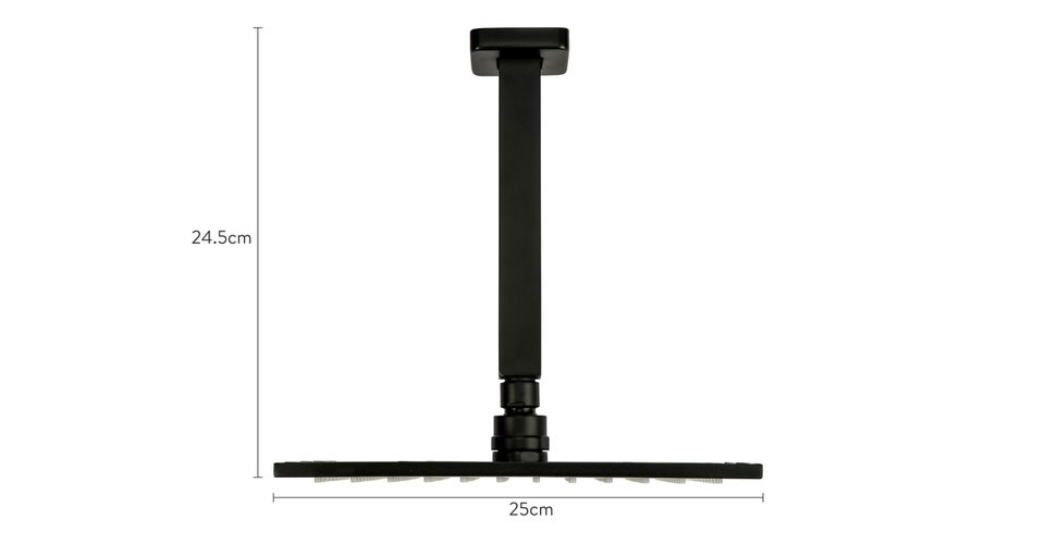 RYKER Armaturen Schwarz Edelstahl Dimensions