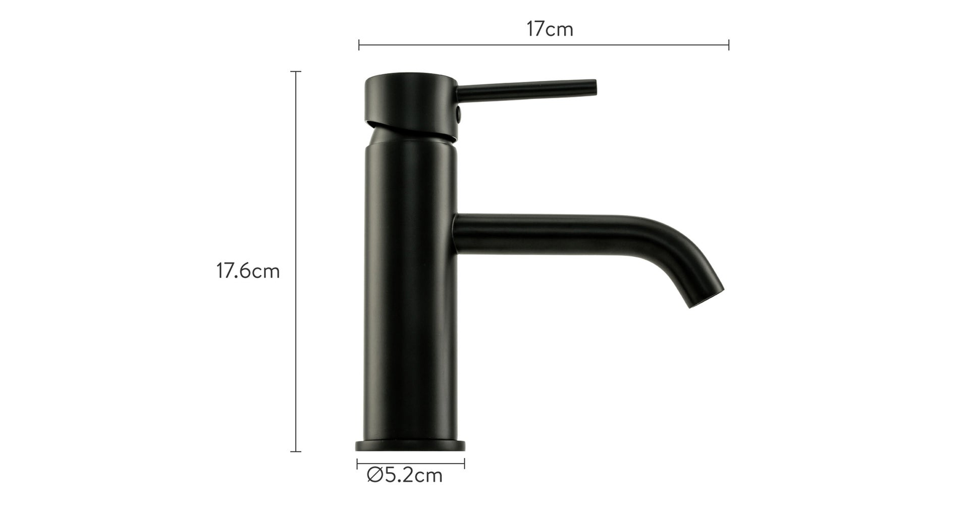 TIBERIUS Faucets Noir Zinc / Céramique Dimensions