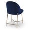 BANE Dining chairs Velours Bleu encre Velours / Acier