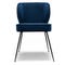 WAYNE Dining chairs Blue Fabric/Metal