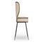 WAYNE Chaises de salle à manger Vanille / Noir Tissu / Acier