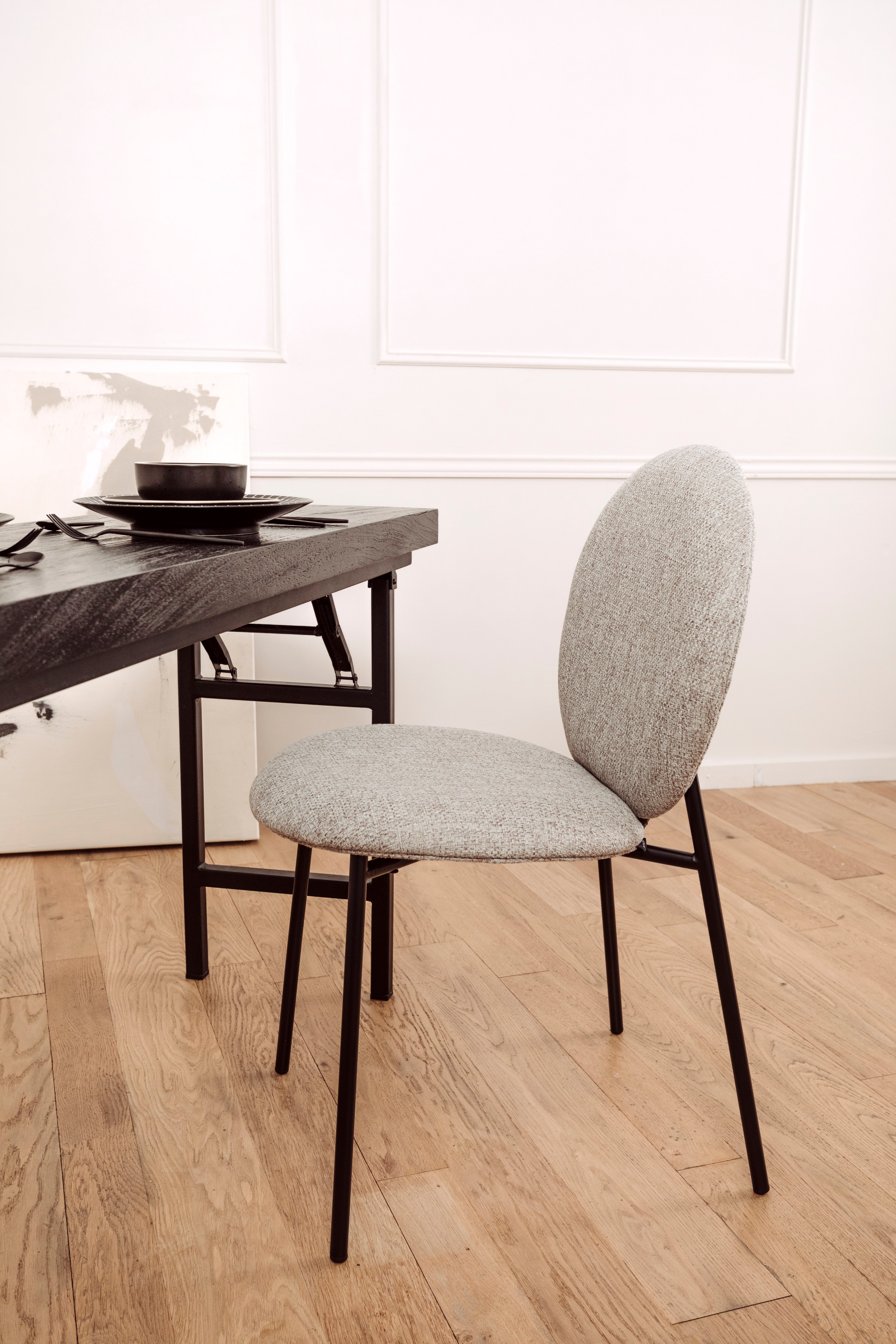 Noir deals dining chairs