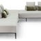 REVOLT Corner Sofas Right Beige / Noir Tissu / Acier
