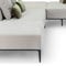 REVOLT Corner Sofas Right Beige / Noir Tissu / Acier