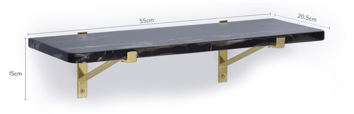 SLIDE Regale & Bücherregale Schwarz Marmor Dimensions