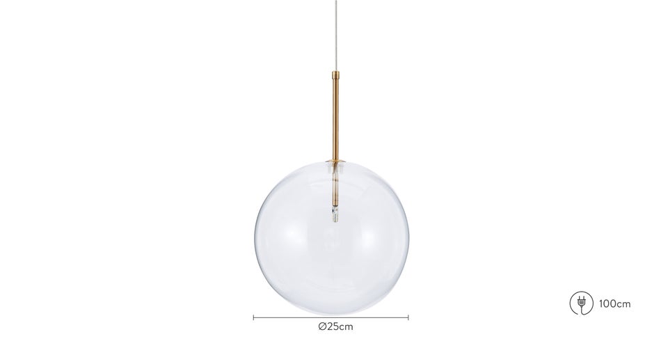 HELIOTROPE Pendant lamps Doré Laiton Dimensions