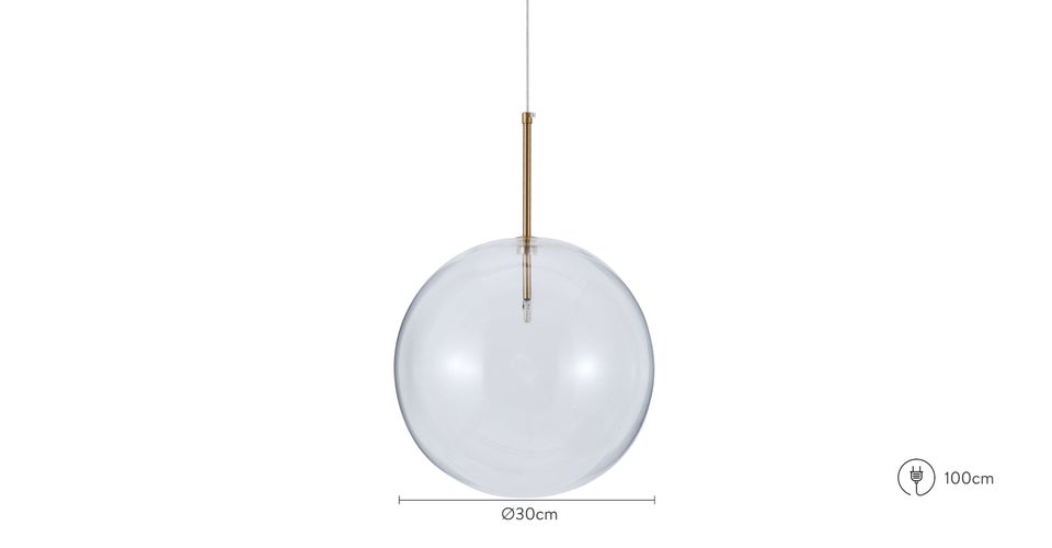 HELIOTROPE Pendelleuchten Gold Metall Dimensions