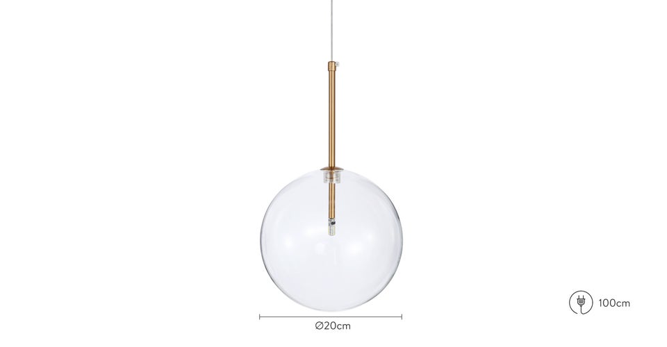 HELIOTROPE Suspensions Doré Laiton Dimensions