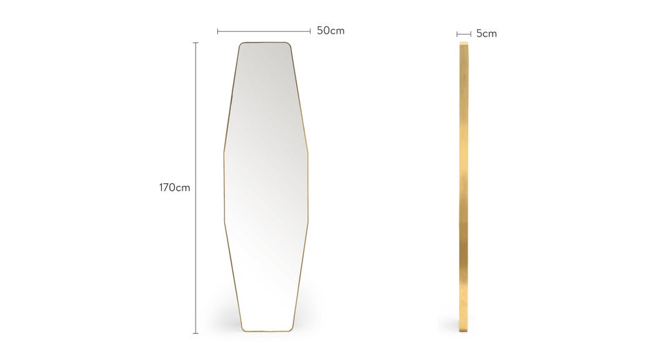 SAPHIR Spiegel Gold Glas / Metall Dimensions