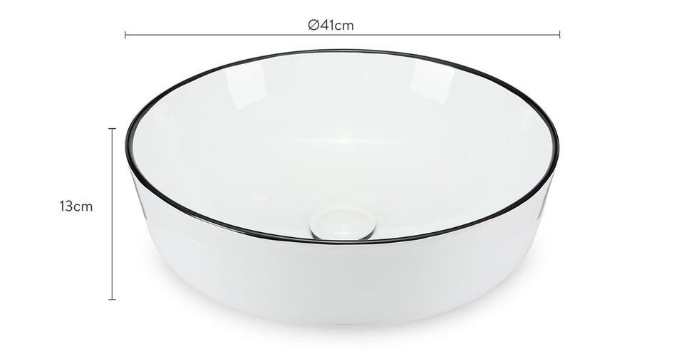 AMSTERDAM Vasques Blanc Céramique Dimensions