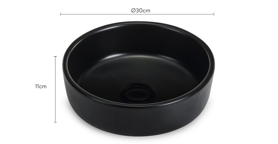ANTARES Vasques Noir Céramique Dimensions