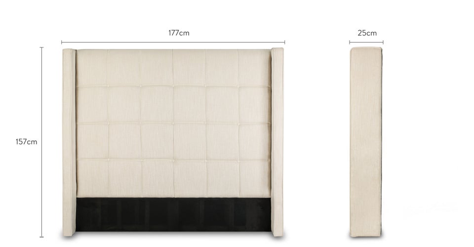 ROCKSTAR Têtes de lit Beige Tissu / Bois Dimensions