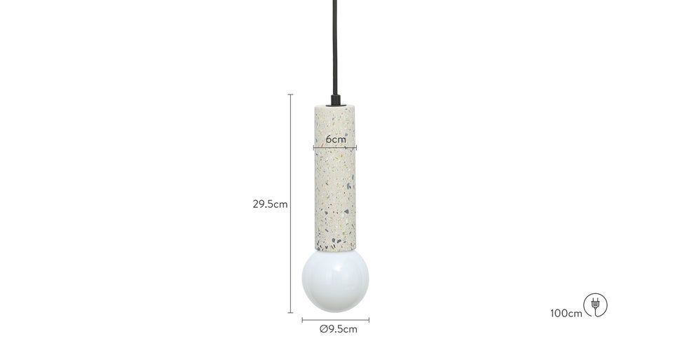 CALI Pendelleuchten Weiß Terrazzo / Glas Dimensions
