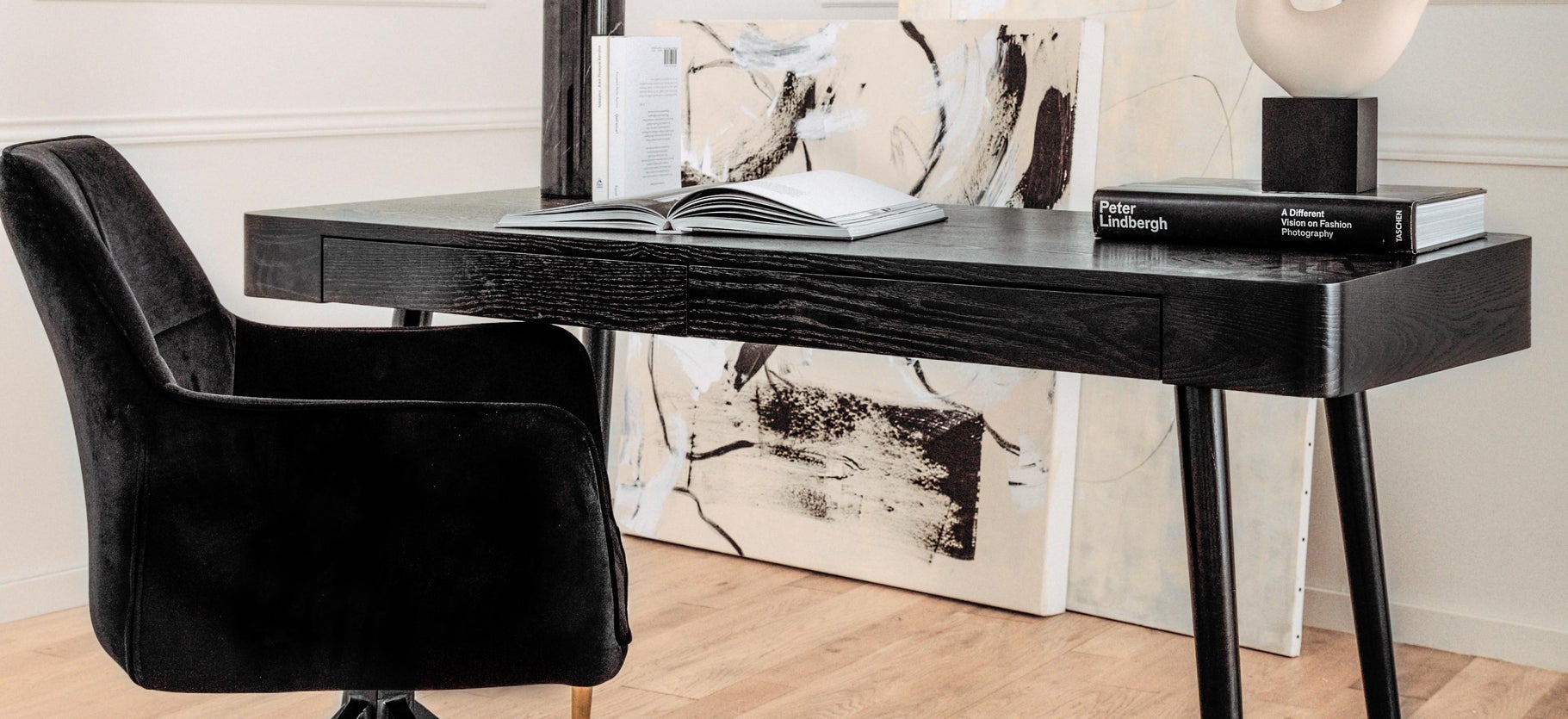 Inspiration VINYLE Bureaux Noir Bois