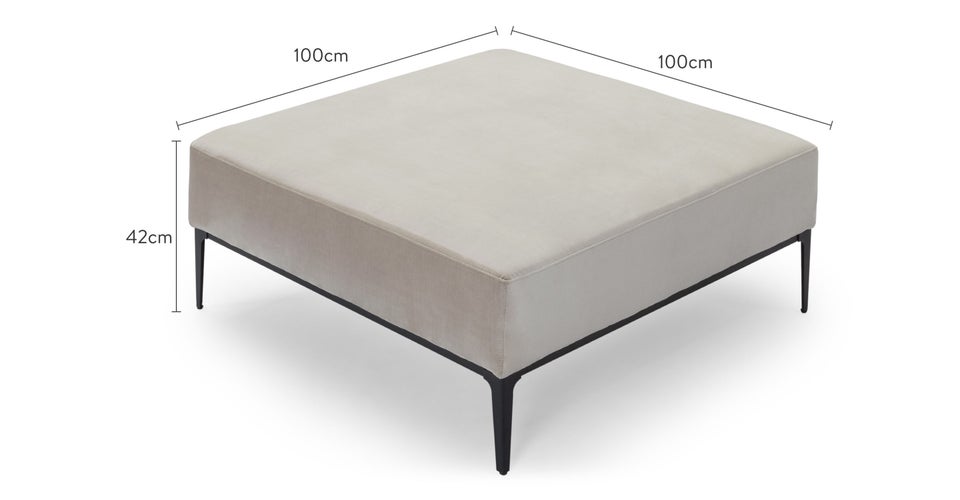 REVOLT Poufs & tabourets Beige / Noir Tissu / Acier Dimensions